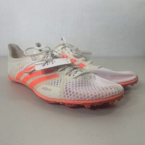 Adidas‎ Adizero Ambition Track Spikes Men's 12 White Orange Racing Running Shoes